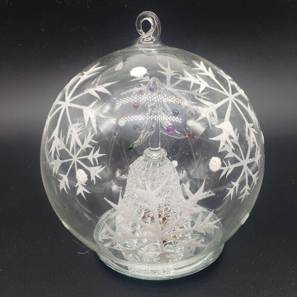 Sorelle Spun Glass Light Up Color Change Christmas‎ Tree Large Hand Blown Globe - Picture 2 of 13